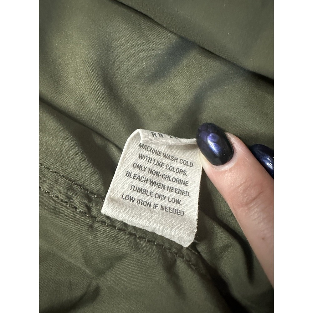 RUEHL No.‎ 925 Women's Down Feather Olive Green Jacket Thigh Length Size Medium - Picture 7 of 12